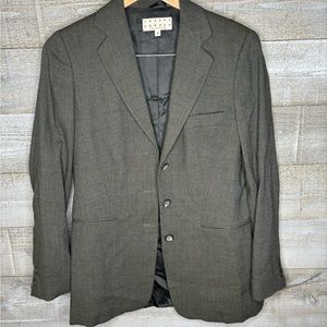 Joseph Abboud wool blend grey button up blazer womens 4